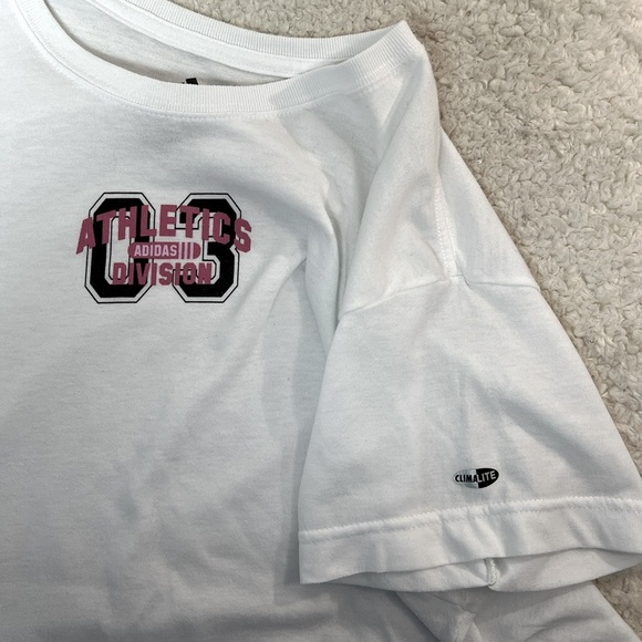 Adidas "Athletics Division" White Short Sleeve Tee Size: XL - Picture 6 of 7
